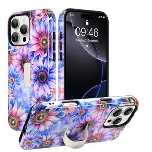 Ufbara Compatible with iPhone 16 Pro Case, Cute Glossy Sunflower Design
