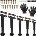 5 Pcs Adjustable Height Bed Support Legs 7.08-12.5 inch with Locking Ring, Bed Frame Center Support Legs for Bed Frame/Bed Center Slat/Furniture, Bed Legs Replacement Bed Slats Support Legs