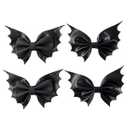 6 Pcs Bat Bow Hair Clips Halloween Bat Hair Clip Goth Halloween Hair Barrettes for Women Girls, 4inch