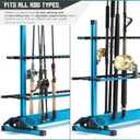Savior Equipment Fishing Rod Rack Holder Organizer, 24-48 Slots to Hold Fresh Salt Water Spinning Rods & Reel Combo, Lightweight Aluminum Vertical Fish Pole Garage Storage Ground Display Stand