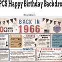 60th Birthday Party Decorations, Vintage Back in 1966 Banner, 60 Year Old Birthday Party Poster Supplies, 1966 Backdrop Photography Background for Men Women, 60th Birthday Party Gift