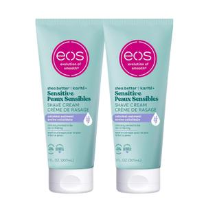 eos Shea Better Sensitive Skin Women's Shave Cream- Fragrance-Free, 2-pack of 7 oz Сontainers