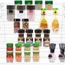 PMMASTO Tiered Spice Rack, Seasoning Organizer, Clear Acrylic Vertical Shelves Can Organizer for Countertop, Cabinet, Pantry, Kitchen Organization and Storage - 5 Tier (5 Tier - Inner Width 1.93'')