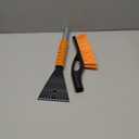 EcoNour 27" Aluminum Ice Scrapers for Car Windshield | Car Snow Scraper Window and Snow Brush with Ergonomic Foam Grip Winter Accessories (Orange)