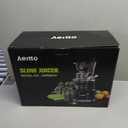 Aeitto Cold Press Juicer, Juicer Machines with Large Feed Chute, Large Capacity, Slow Masticating Juicer for Fruits and Vegetables, Self Feeding for Juice Extractor,BPA-Free, Black (Wide & Dual Feed Chute)