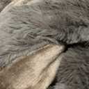 L'AGRATY Faux Rabbit Fur Blanket: 90" x 90" Queen Luxury Soft Fluffy Thick Fur Throw Blanket for Couch Bed Sofa - Cozy Plush Bubble Blankets for Winter: Flannel Fleece Decorative Blanket(Cocoa Brown)