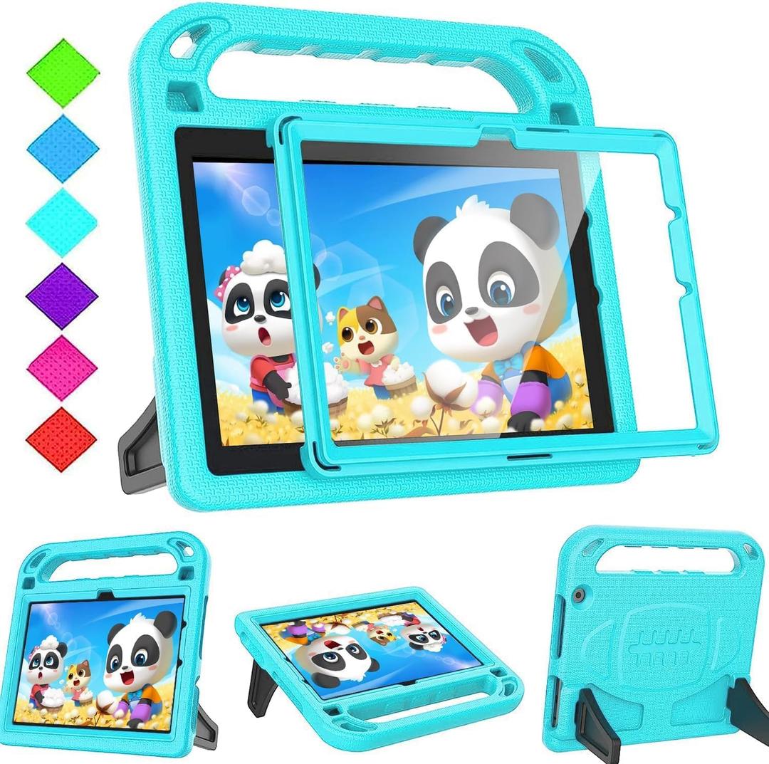 BMOUO All-New Case for 10 Inch Tablet (13th/11th Generation, 2023/2021Release) - Lightweight Shockproof Kids Case for 10 inch Tablet, Not for Other Tablet - Turquoise