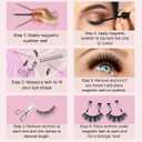 AscentLash Magnetic Eyelash Kit with Magnetic Eyelashes and Magnetic Eyeliner, Easy to Apply, No Glue Needed, Reusable, 50 wears, Faux Mink Eyelashes, Volume and Length - 3 Pairs (Astra Kit)