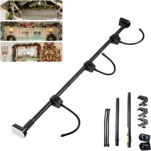 Adjustable Front Door Garland Hanger - Fits 32"-39" Doors, No Screws/Drilling/Glue, Heavy-Duty for Birthday, Party & Wedding Wreaths & Decorations (32-39IN)