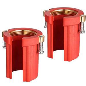 Faucet Fixing Nut ABS Plastic Hot and Cold Faucet Lock Nuts Anti-loosening Fixing Repair Tools for Kitchen and Bathroom (Red 2PCS)
