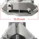 52031 air-gap Intake Manifold Aluminum Single Plane Compatible with SBC Small Block Chevy 305 350 400 1955-1995 3000-7500 RPM, A-2031 Silver