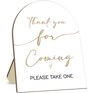 Thank You Sign for Guests, Bridal Shower Baby Shower Decoration Sign, Thank You for Coming Please Take One Sign, Wedding Shower Favors Sign, Birthday Party Decor Supplies, 9 * 11IN
