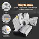 Meat Slicer,CUSIMAX Electric Deli Meat Slicer with 2 Removable 8.7''Stainless Steel Blades,Removable Food Carriage,1-20mm Adjustable Thickness Food Slicer for Home,Easy for Cut Meat,Cheese,Bread