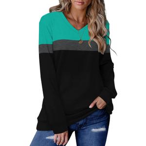 CRAZY GRID Womens Trendy Long Sleeve Shirts Casual Loose Soft Sweatshirt Fall Tops (Large)