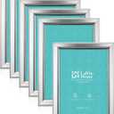 LaVie Home 4x6 Picture Frames (6 Pack, Silver) Simple Designed Photo Frame with High Definition Glass for Wall Mount & Table Top Display, Set of 6 Classic Collection