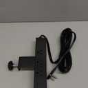 Flat Plug Desk Clamp Power Strip 10FT, 40W Total Fast Charging Station, Dual PD 20W USB C Ports, Desk Edge Mount Power Strip 9 AC Outlets 8 USB Ports(4 USB C) Surge Protector, Fit 1.7" Tabletop Edge