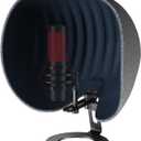 Microphone Isolation Shield,Aokeo 2024 Professional Recording Studio Equipment,360 Music Studio Mic Shield,Suitable for of Blue Yeti, Snowball iCE, HyperX QuadCast, SoloCast,Etc Recording Microphones (Newly launched)