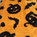 SOCHOW Halloween Jacquard Throw Blanket, Fuzzy Soft Cozy Warm Pumpkin Ghost Fall Decor Holiday Blanket for Couch, Sofa and Bed, 50 x 60 Inches, Orange/Black