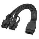 12VHPWR Cable Extension, 16 Pin(12+4) Female to Dual PCIe 8 Pin(6+2) Male GPU, PSU Conversion Cable for Power Supply 6.8 in(17cm)