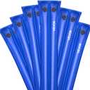 VEVOR Pool Cover Water Bags, 6 Packs 8 Ft, Double Chamber Pool Cover Water Tubes, 0.4mm Thick PVC Bags Weights with Leakproof Screw Cap, for Inground Swimming-Pool Covers Winter Closing, Blue