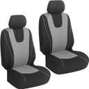 YoRise 2PCS Car Seat Covers, Comfortable Breathable Front Seat Covers, Highly Elastic Automotive Seat Protector Cover Accessories for RV, SUV, Truck, Sedan (Gray)