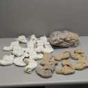 Farmhouse Knitted Mini Christmas Stockings: 12 Pack 7 Inch Earth Tones Neutral Cable Knit Fireplace Stockings, Rustic Cozy Hanging Xmas Stocking Decorations for Family Holiday Dcor, White Beige Brown