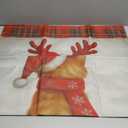 IVN Christmas Cat Back Garden Flag 28 x 40 Inch Double Sided Flag Design for Yard Porch Outdoor Christmas Cat Back with Antlers Rustic Yard Lawn Outdoor Decor.