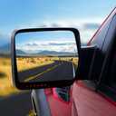 BDFHYK Mirror Glass Compatible With 2004 2005 2006 2007 2008 2009 2010 F-150 Side View Exterior Mirror with backing plate (Left Side)