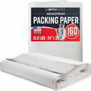 Bryco Goods 24" x 36" Newsprint Packing Paper Sheets for Moving | 160 Sheets | 10lb | Made in USA | Newspaper Paper | Must Have in Your Shipping Supplies