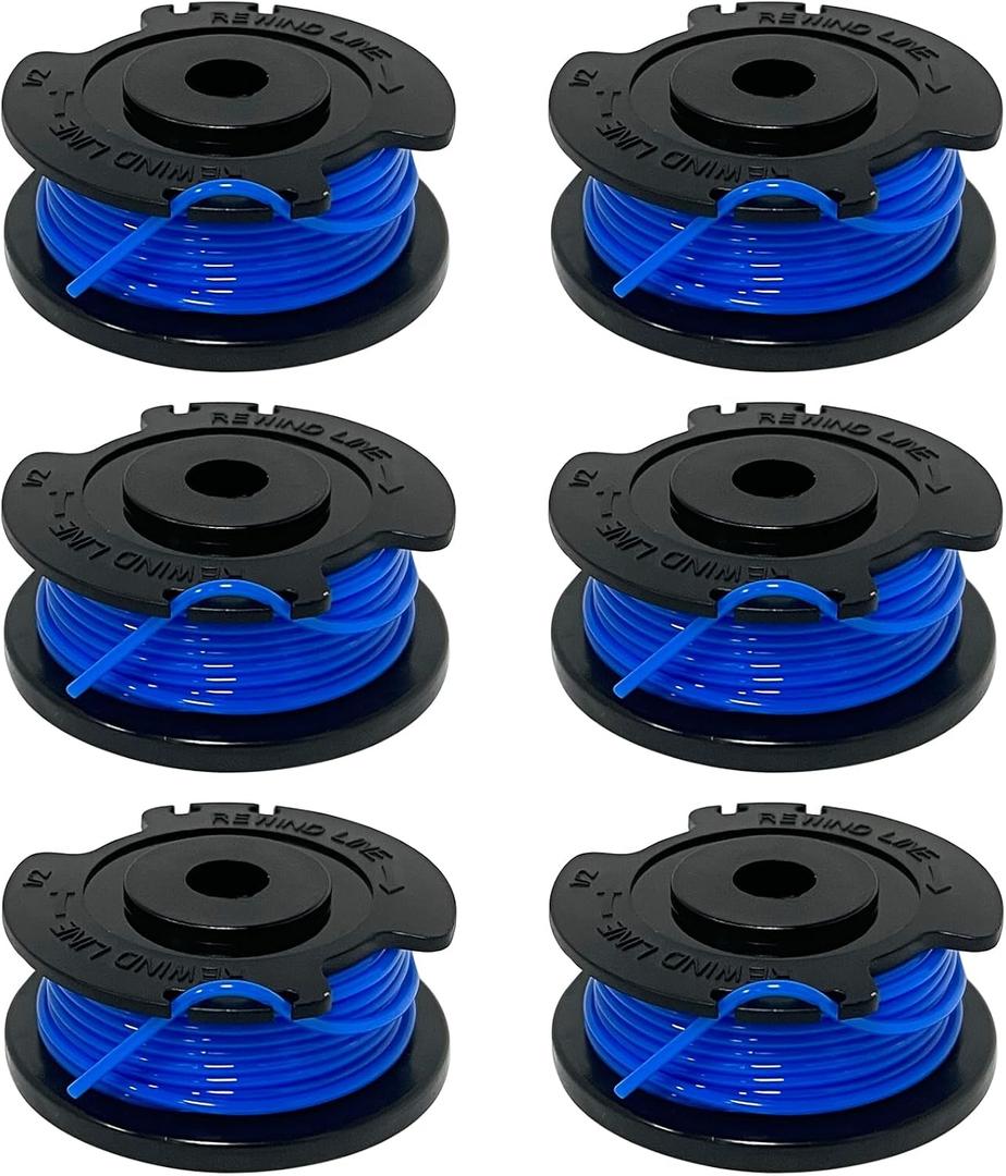 6PC 88524 88532 51484 Trimmers Replacement Spools for Toro 51484/51484T/ 51486/51487/ 51434/51435 12 Inch 20/29-volt 51484 Cordless Trimmer/Edger