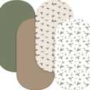 4 Pack Mallard Duck Bassinet Sheets 32 x 16 x 4 Inches Hunting Stretchy Neutral Fitted Sheets Mallard Duck Baby Stuff Bedding for Standard Bassinet Mattress Gift Set (Green)