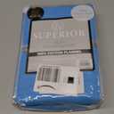 Superior Paisley or Solid Flannel Cotton Pillowcases, Pillow Case 2 Pack, Vintage Floral Pillow Covers, Fuzzy Warm Bedding Basics, Soft Bedroom Essentials, Bed Accents, Set of 2, King, Blue