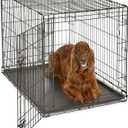 Midwest Homes for Pets 42-Inch New World Crate for Large Breeds, 71-90 lbs, Single Door Folding Dog Crate, Leak-Proof Tray & Secure Latch, Portable, Durable & Easy to Assemble, Large (42"L)
