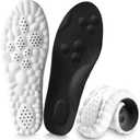 4D Cloud Insoles for Men and Women, Arch Support Insoles, Memory Foam Insoles, Steppers Insoles Size 13 Shock Absorption and Cushioning Sports Shoe Insoles (Black, Men 8-13（12.01 Inch)