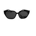 Foster Grant Oversized Cat Eye Sunglasses, Black Frame with Dark Lenses mod: EMB