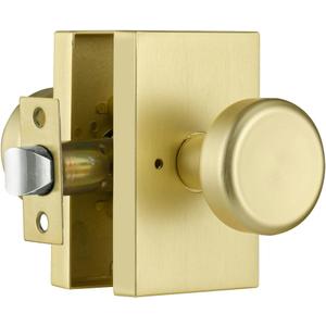 Gold Door Knobs Interior, Pismo Door Knob with Lock,Interior Door Handles for Bathroom & Bedroom