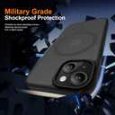 ORETECH Magnetic for iPhone 14 Case, [Compatible with Mag-Safe][2 Pcs Screen Protectors][15 FT Drop Protection], Frosted Translucent Shockproof Protective Phone Case for iPhone 14 Cover, Black