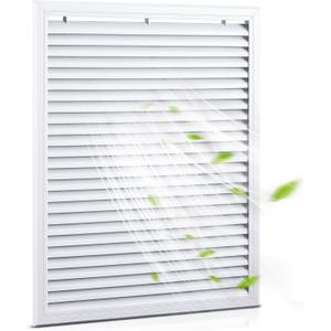 Blulu 24'' x 30'' Duct Opening Decorative Gable Vent, Heavy Duty Cold Air Return Attic Vent Cover for Walls Shed Crawl Space Houses Garage Various Home Decoration, Outer Dimensions 25.75'' x 31.75'', 24" X 30" Duct Size