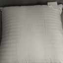 Phantoscope 18x18 Synthetic Down Alternative Pillow Inserts, Handmade Down Pillows Insert Sleeping Throw Pillows with 100% Cotton Cover Decorative Pillow Stuffer for Sofa, Couch Bed(White, Set of 2)