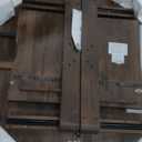 Furniture of America Nazaen V 78.5" Mid-Century Modern Solid Wood Live Edge Extendable Dining Table with Steel Support, Walnut Finish, Seats 68