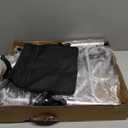 HOMLAND Folding Walkers for Seniors, Self-Standing Lightweight Aluminum Frame Standard Walker with Storage Bag, Height Adjustable, 350 lbs Capacity, No Wheels, Silver