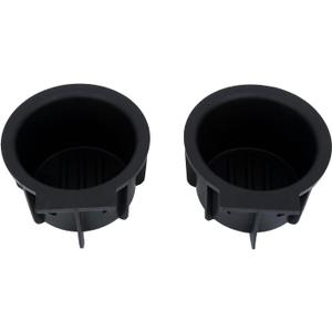 Front Console Cup Holder Inserts(2PCS).Replaces Part # 9L3Z-1513562-CB.Compatible with 2009-2014 Ford F150 Flow Through Console