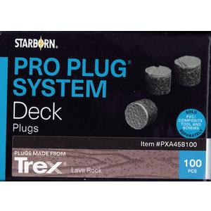 Starborn Pro Plug System Lava Rock PVC Composite Deck Boards, Covers 25 Sq Ft Includes Plugs Only