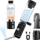 Heated Portable Bidet for Travel, JUTIMER 7500mAh Rechargeable Travel Bidet Sprayer with 200ml Bottle, Waterproof Handheld Bidet for Personal Hygiene Cleaning (Black)