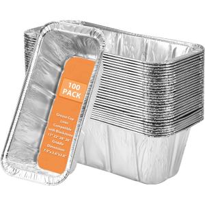 EWFEN 100 Pack Blackstone Griddle Accessories Grease Catcher Cup Liners, Aluminum Foil Drip Pan Disposable for 17" 22" 28" 36" Blackstone Griddle Drip Tray Holder Grill Rear Grease Cup Liners