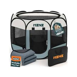 Dog Cat Small Animal Puppy Playpen Crate, Small, Grey