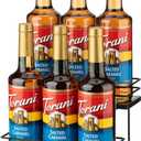 Coffee Syrup Organizer Rack, 2 Tier Syrup Holder for Coffee bar Syrup Storage,Kitchen Condiment Organization and Wine Display(6 Bottle Capacity).