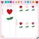 BreezeHug 6 Pcs Valentine's Day Heart Shaped Flower Planter Stakes Outdoor Garden Stakes Sign Valentine Flower Stick Pink Red Decorative for Yard Patio Lawn Decor (Solid Color) (3.9 Inch)