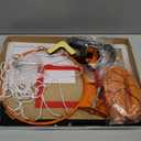 TOY Life Basketball Hoop Indoor for Kids Over The Door Office Basketballhoop for Teens and Adults Mini Hoops Door Room Goal with 4 Balls (White-Classic)