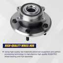 KUSATEC 513286 Front Wheel Bearing and Hub Assembly Compatible with Dodge Journey 2009-2020, Both Driver Passenger Side, 5 Lug Bolts w/ABS